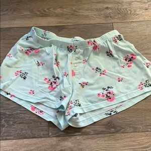 Blue Flowered Xhilaration Pajama Shorts